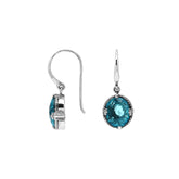 AE-8105-LBT Sterling Silver Earring With London Blue Topaz Q.